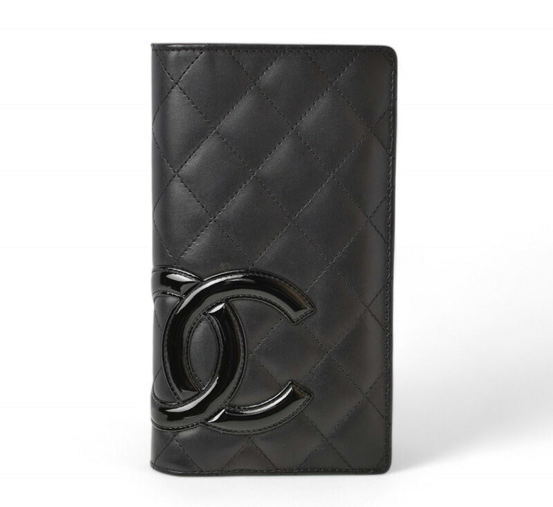Chanel Cambon Long Wallet A26717 Black