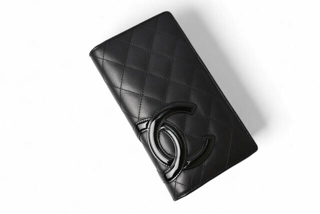 Chanel Cambon Long Wallet A26717 Black