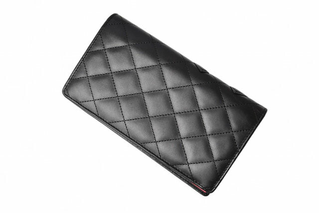 Chanel Cambon Long Wallet A26717 Black