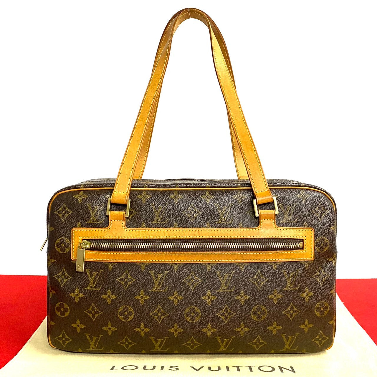LOUIS VUITTON Shoulder Bag leather Brown Monogram Cite GM