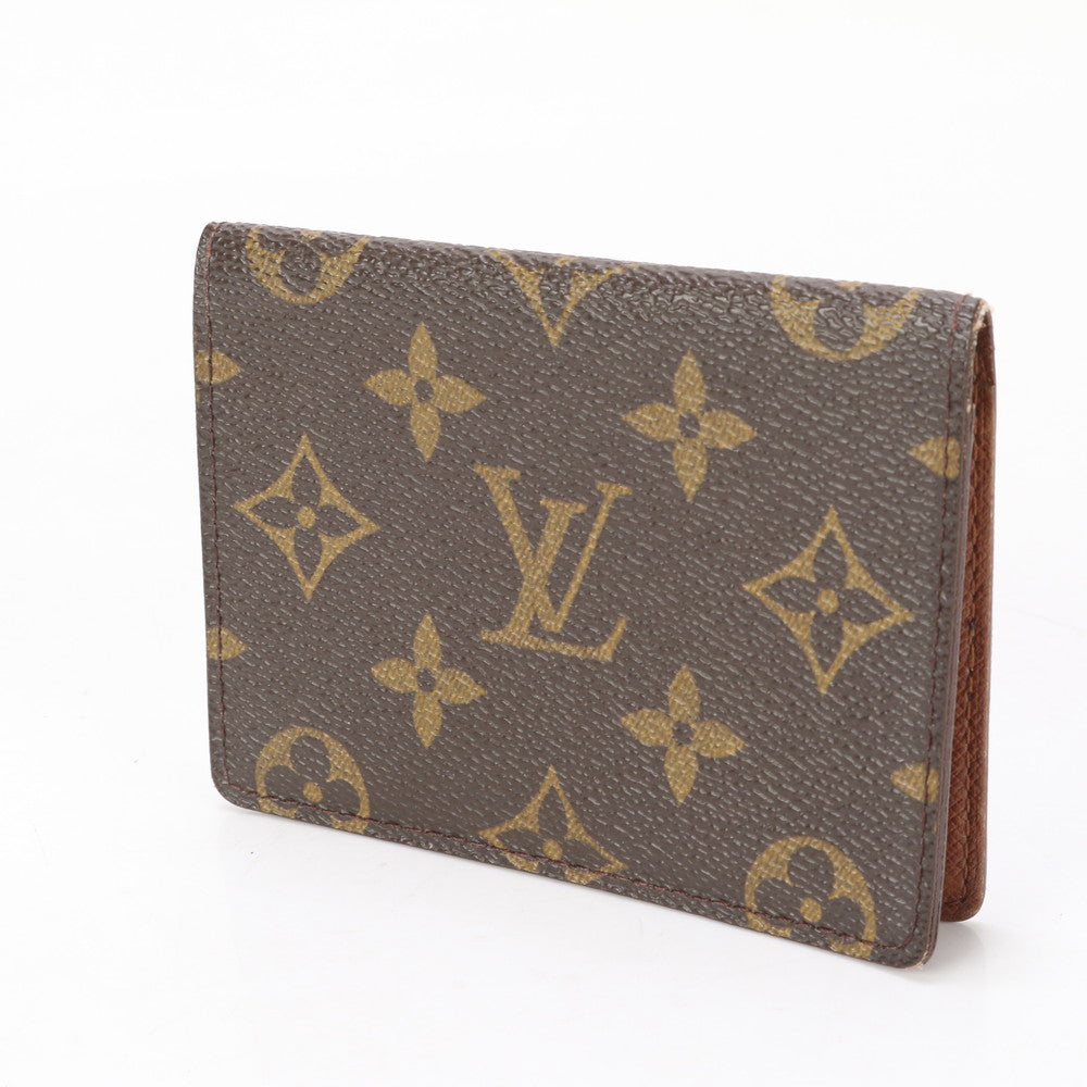 LOUIS VUITTON Card Case M60533 leather Ebene Monogram Porto 2 Cult Vertical