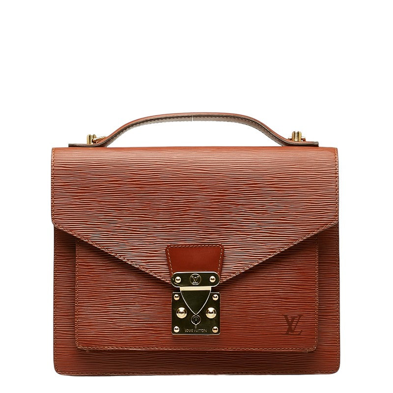 Louis Vuitton Epi Monsoon Shoulder Bag 2WAY M52123 Kenyan Brown PVC Leather  Louis Vuitton