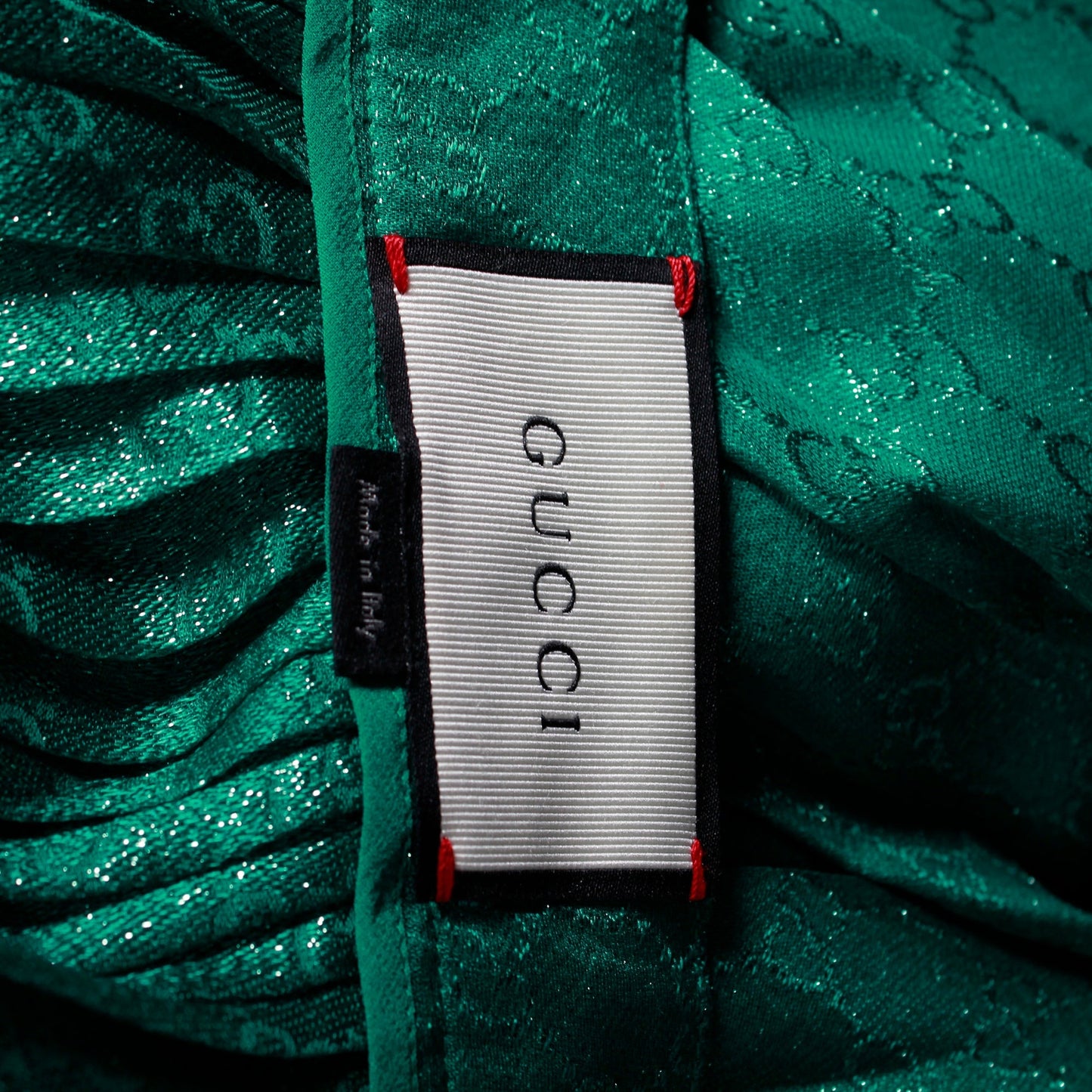 Luxury Gucci Trending 2025 Pleated Midi Skirt in Green Polyester