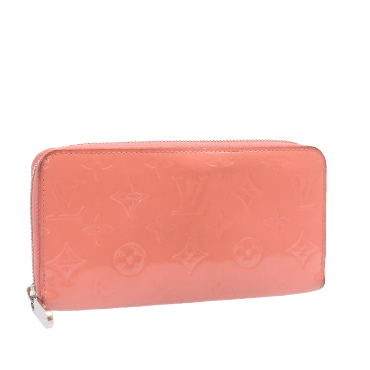 LOUIS VUITTON Monogram Vernis Zippy Wallet Long Wallet Pink M93202 LV 24344