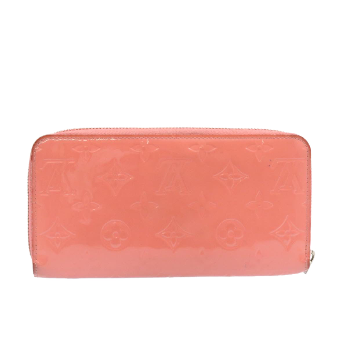 LOUIS VUITTON Monogram Vernis Zippy Wallet Long Wallet Pink M93202 LV 24344