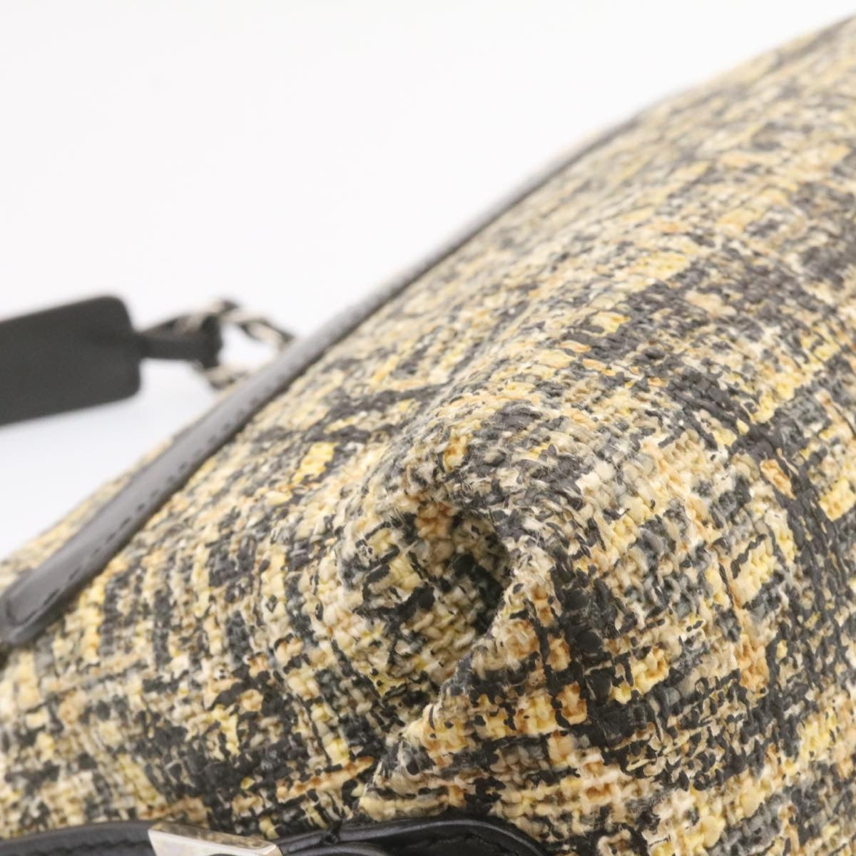CHANEL Camellia Icon Turn lock Chain Flap ShoulderBag Beige Black CC  24396A