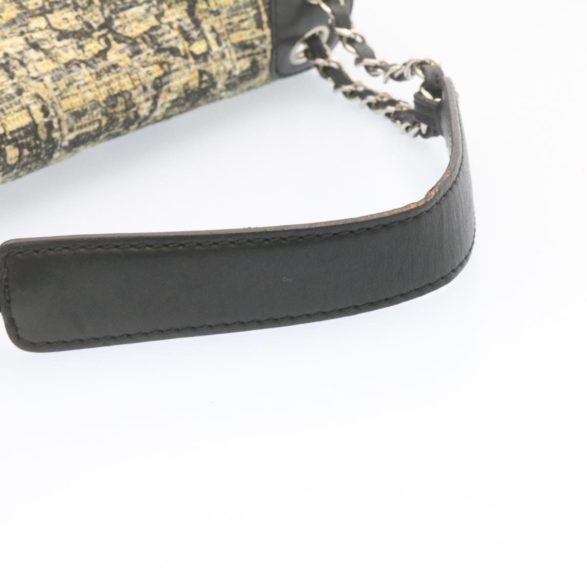 CHANEL Camellia Icon Turn lock Chain Flap ShoulderBag Beige Black CC  24396A