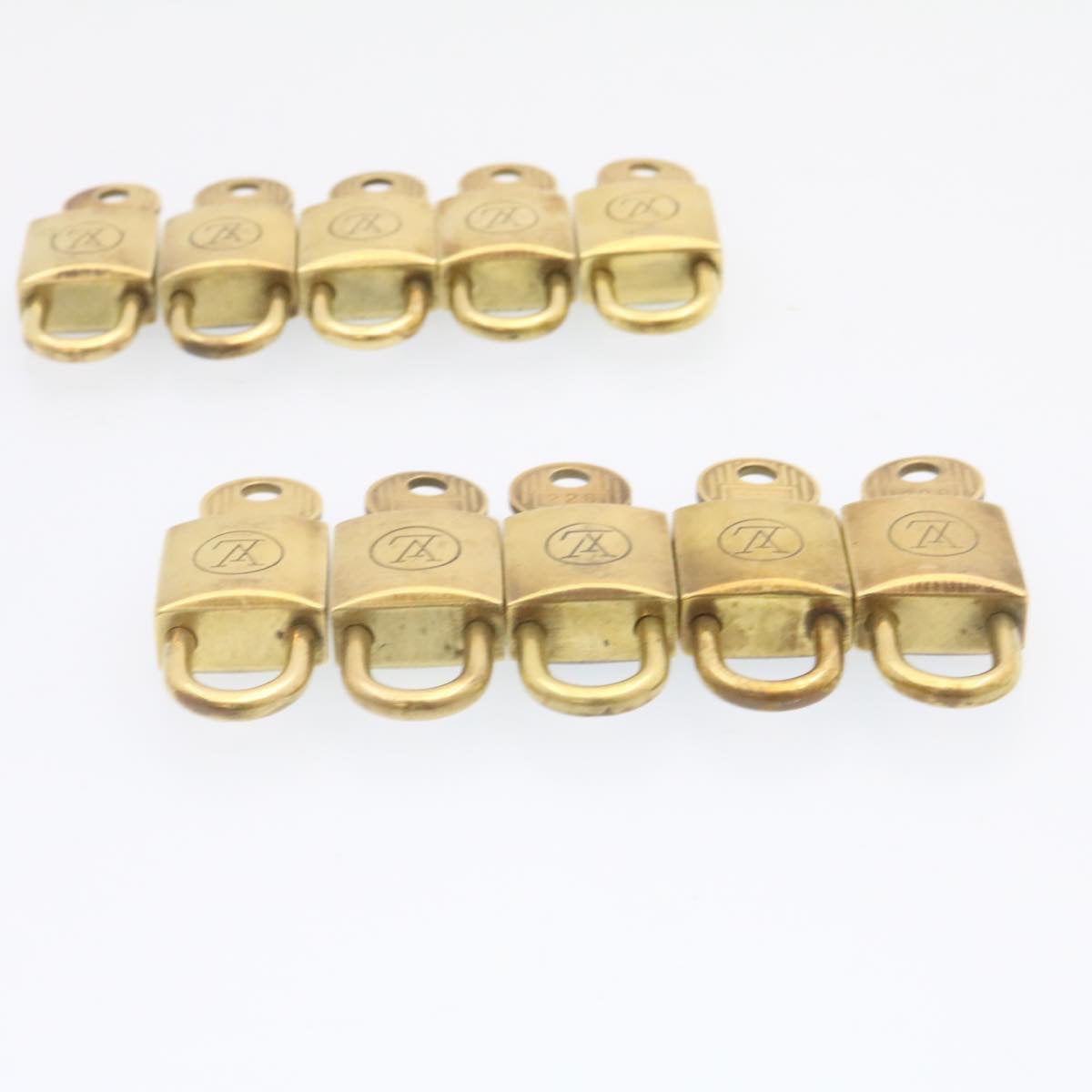 LOUIS VUITTON Padlock 10set Vintage Gold Tone LV 24411