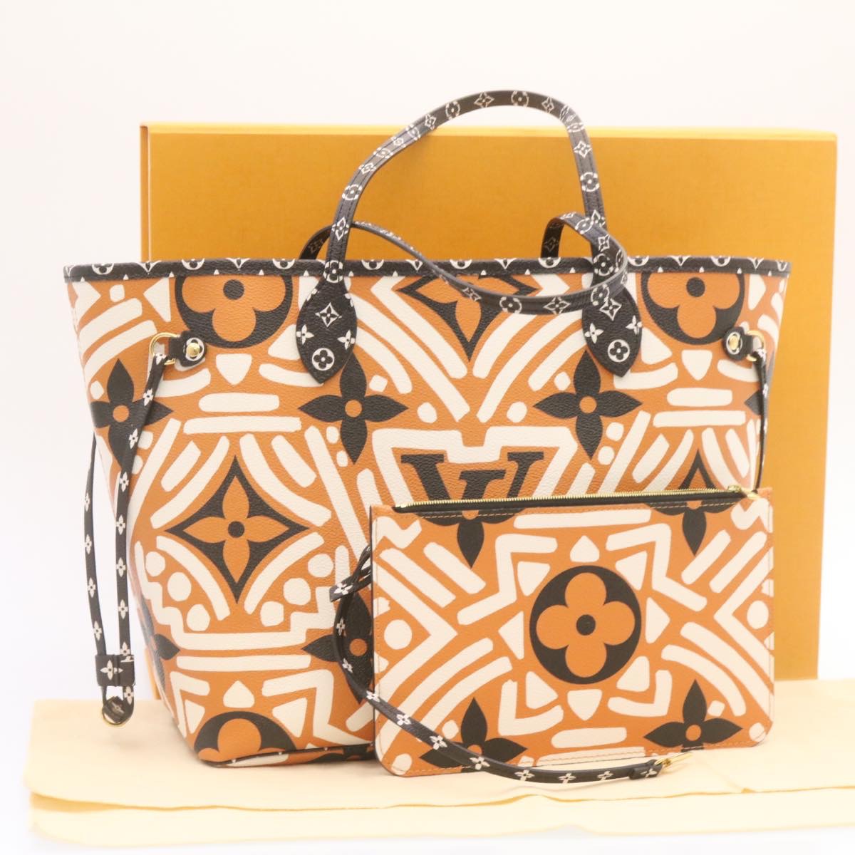 LOUIS VUITTON Monogram Giant Neverfull MM Tote Bag Caramel M56584 LV 24446S