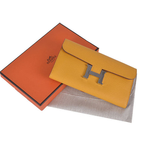 Luxury Hermes Wallet H6023 Wallet Yellow