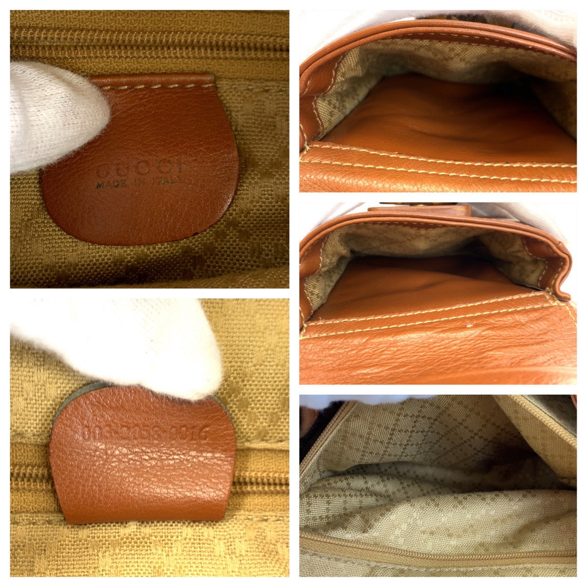 Luxury Gucci Trending 2025 Vintage Bamboo Leather Backpack