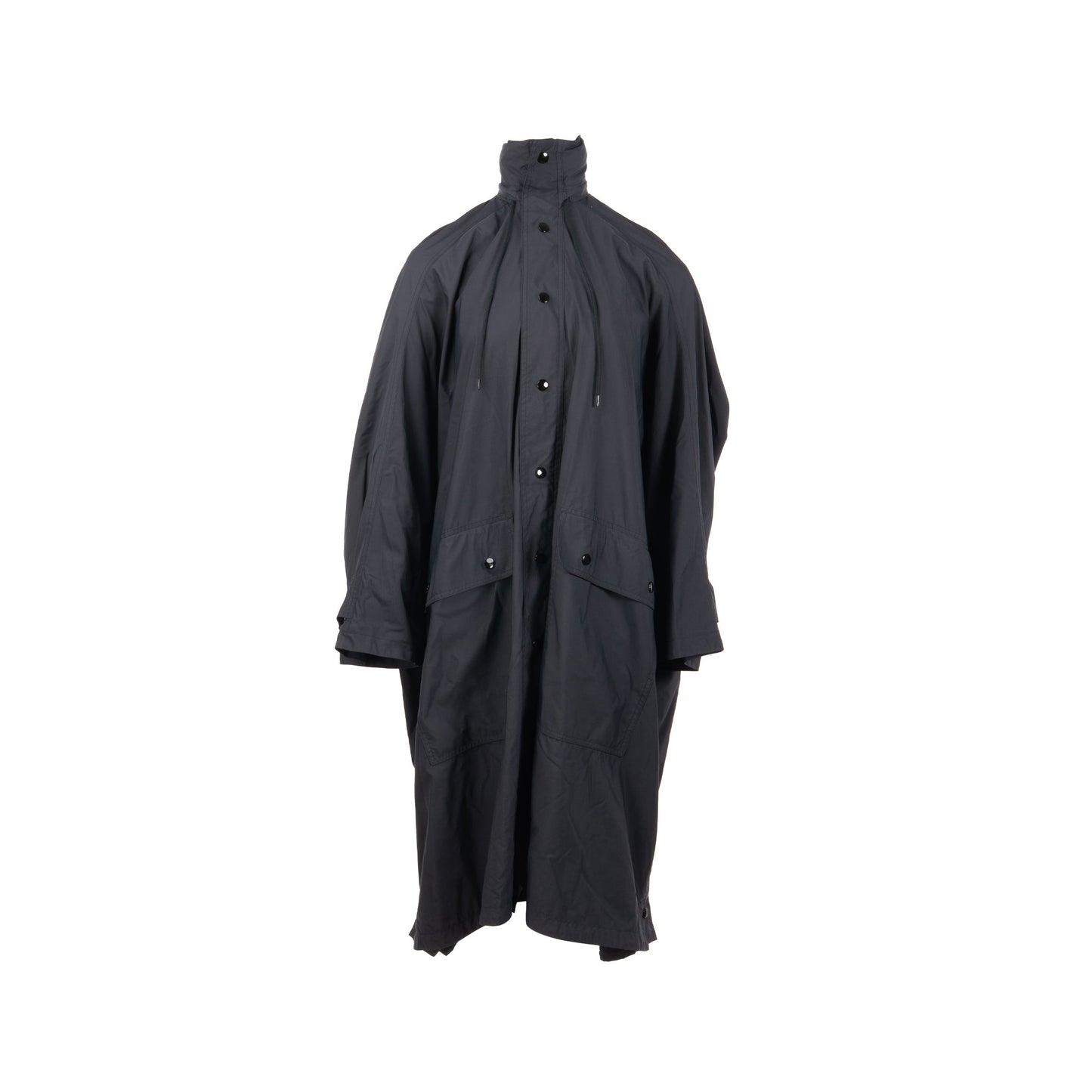 Balenciaga Size 34 Logo Anorak Nylon Black SHW