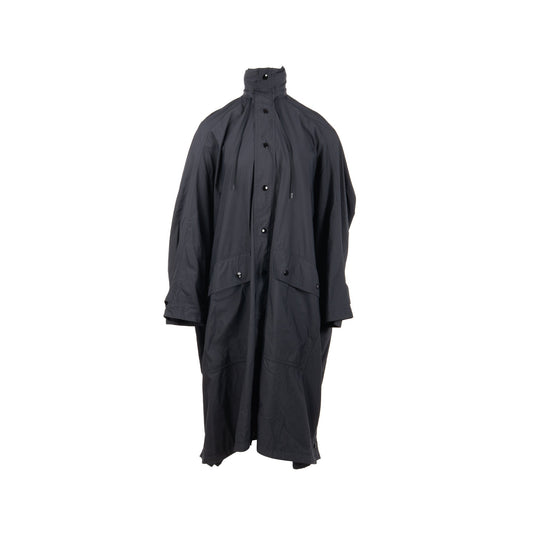 Balenciaga Size 34 Logo Anorak Nylon Black SHW