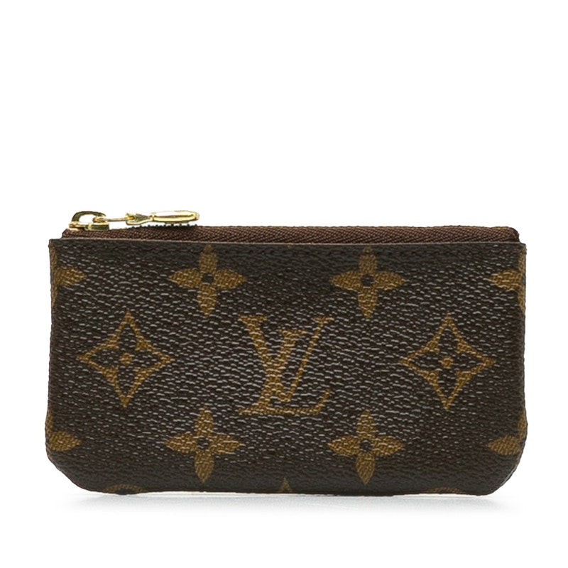 Louis Vuitton Monogram Pochette Crane Coin Case M62650 Brown PVC Leather  Louis Vuitton