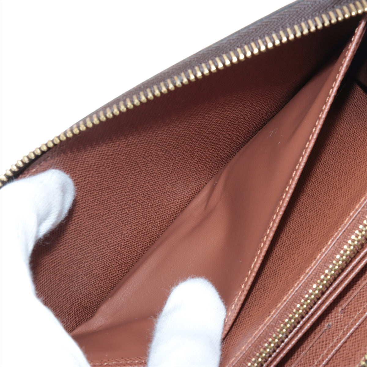 Louis Vuitton Monogram  Wallet M42616 Brown Round Zip Wallet