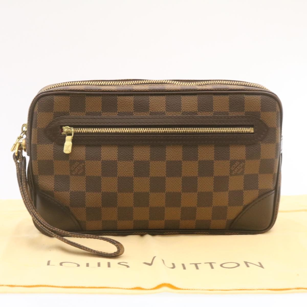 LOUIS VUITTON Damier Ebene Marly Dragonne GM Clutch Bag SP Order LV 25039SA