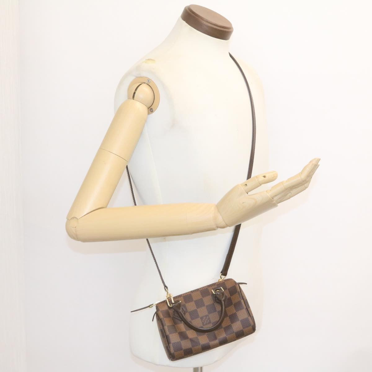 LOUIS VUITTON Damier Ebene Mini Speedy Hand Bag M41534 LV 25202S