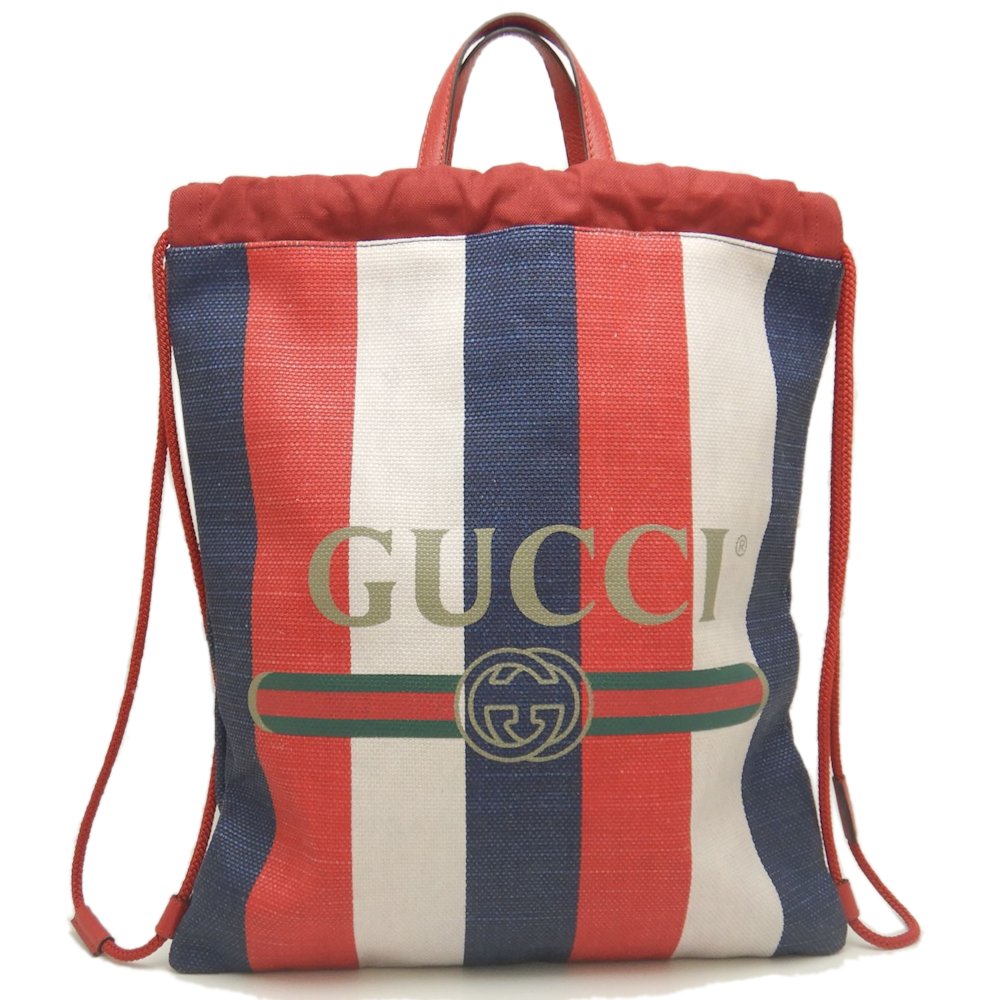 Luxury Gucci Trending 2025 Canvas Leather Drawstring Backpack