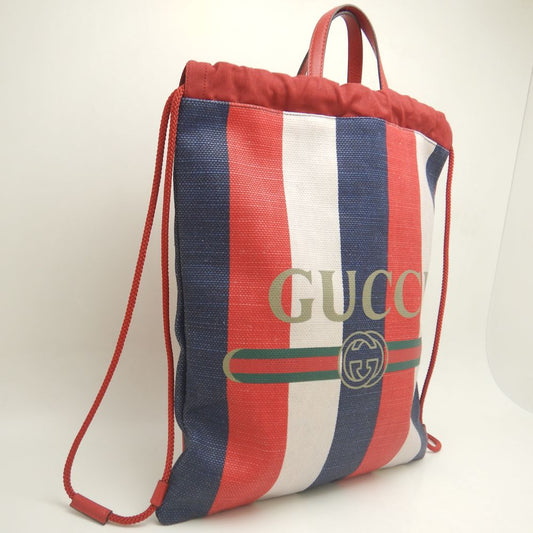 Luxury Gucci Trending 2025 Canvas Leather Drawstring Backpack