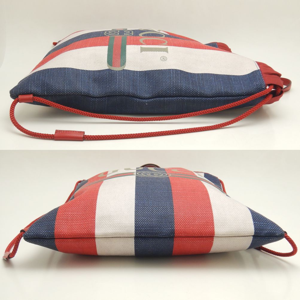 Luxury Gucci Trending 2025 Canvas Leather Drawstring Backpack