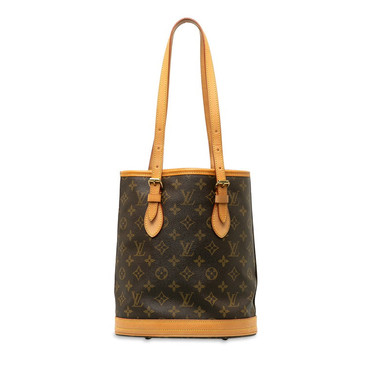 Louis Vuitton Monogram Potch Bucket PM Torch Bag M42238 Brown PVC Leather  Louis Vuitton
