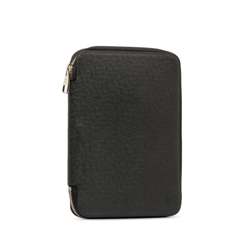Louis Vuitton Taiga Documentary Case Manual  Black Leather Men LOUIS VUITTON