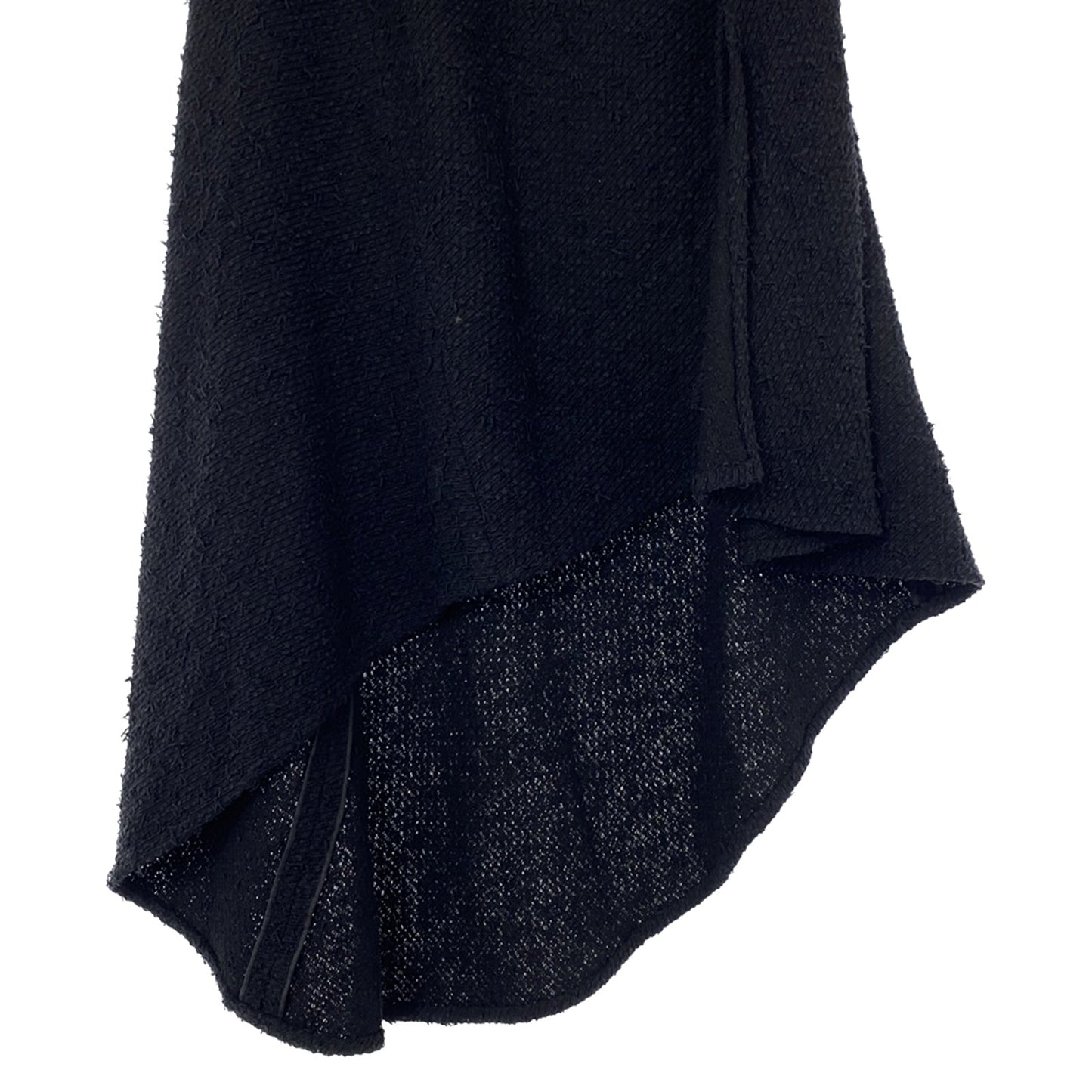 Chanel Asymmetry Shirt Semi Long Shirt Clothing Bottoms Cotton  Black P70617V61941