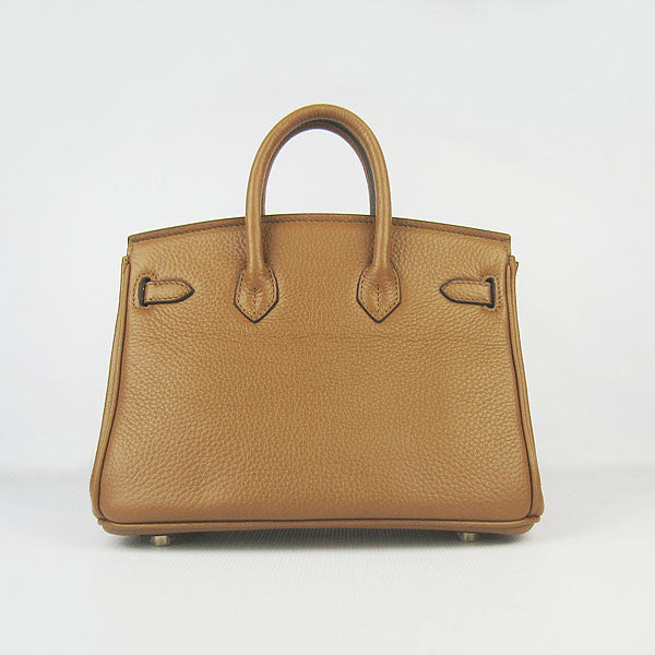 Luxury Hermes Birkin 25cm Handbag 6068 light coffee golden