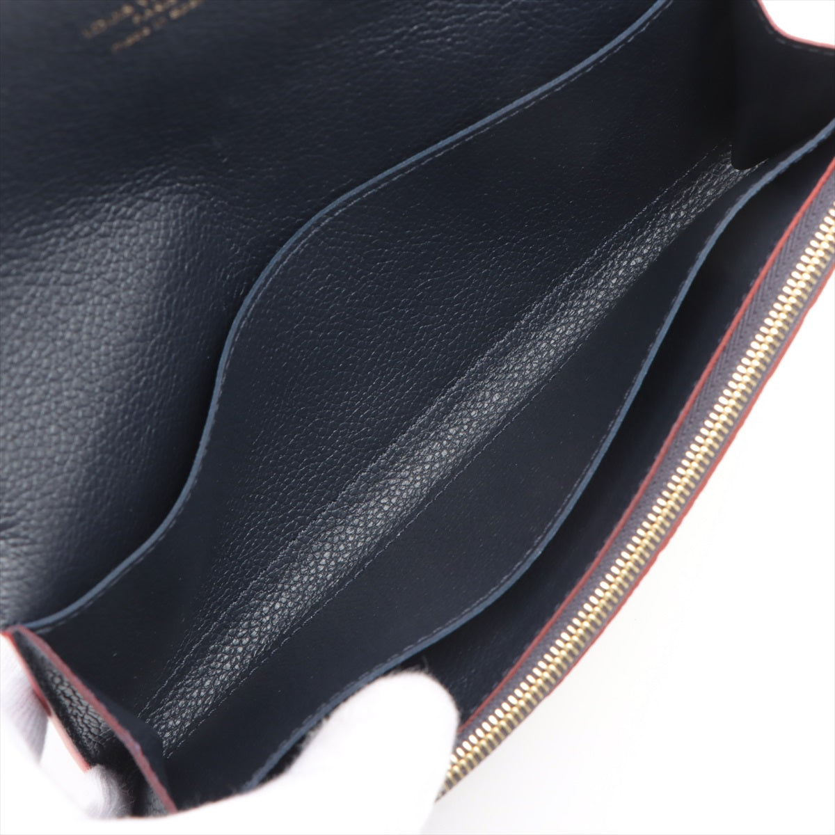 Louis Vuitton Monogram Emplant Portfolio Emily M69417 Marine Rouge Long  Reaction Wallet