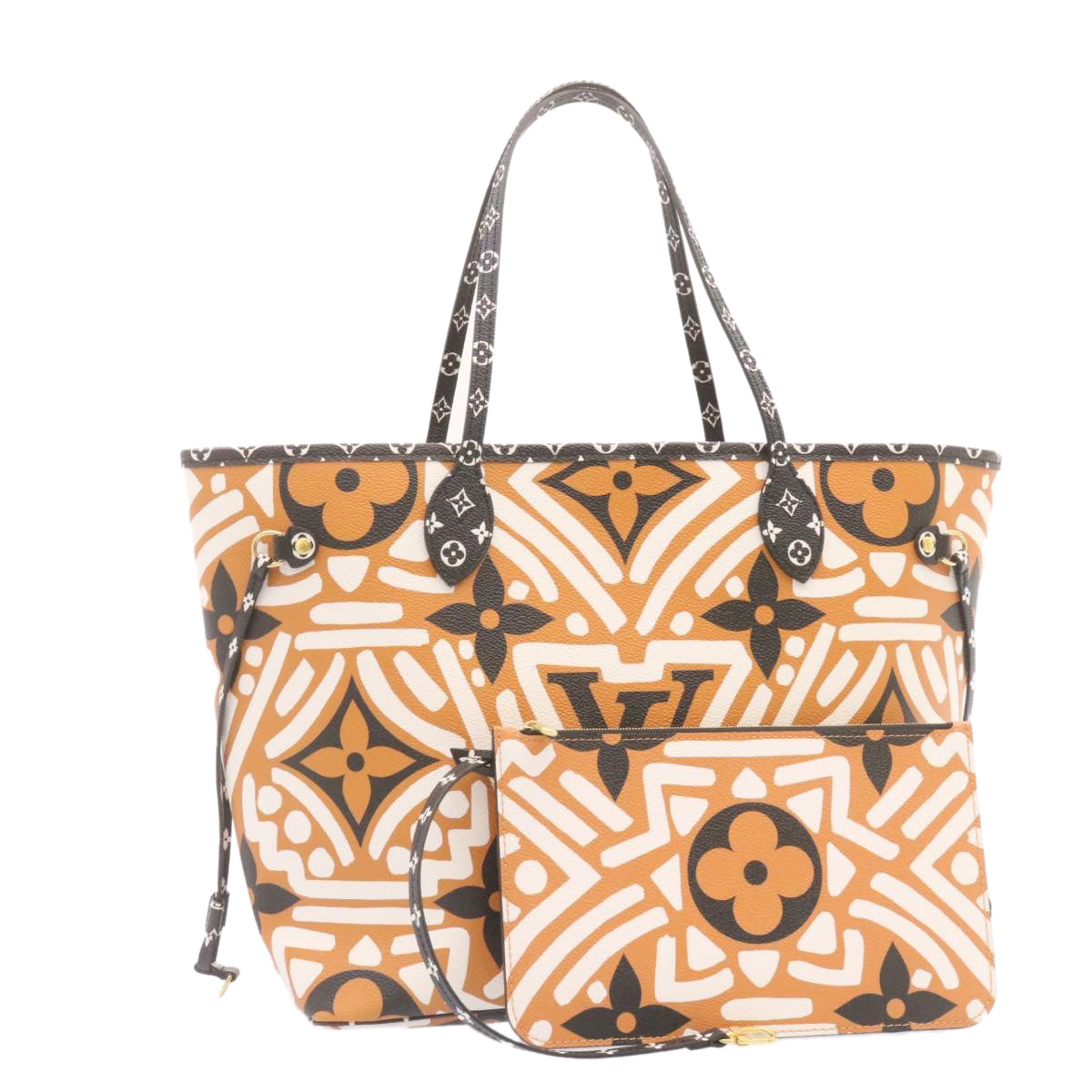 LOUIS VUITTON Monogram Giant Neverfull MM Tote Bag Caramel M56584 LV 25725S