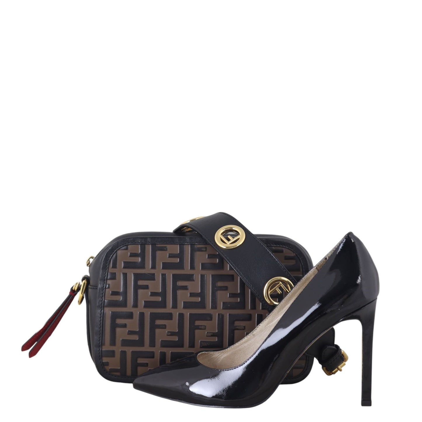 Fendi FF Embossed Camera Bag