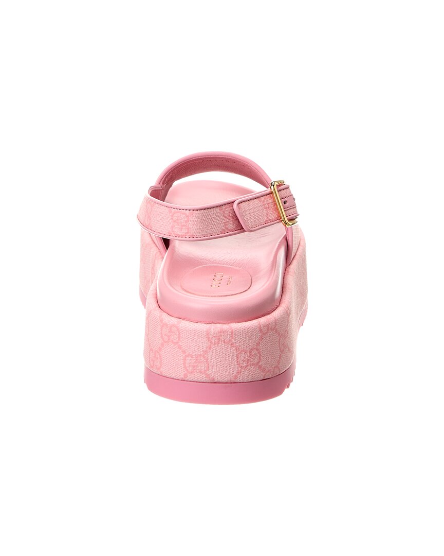 Gucci GG Supreme Canvas & Leather Platform Sandal
