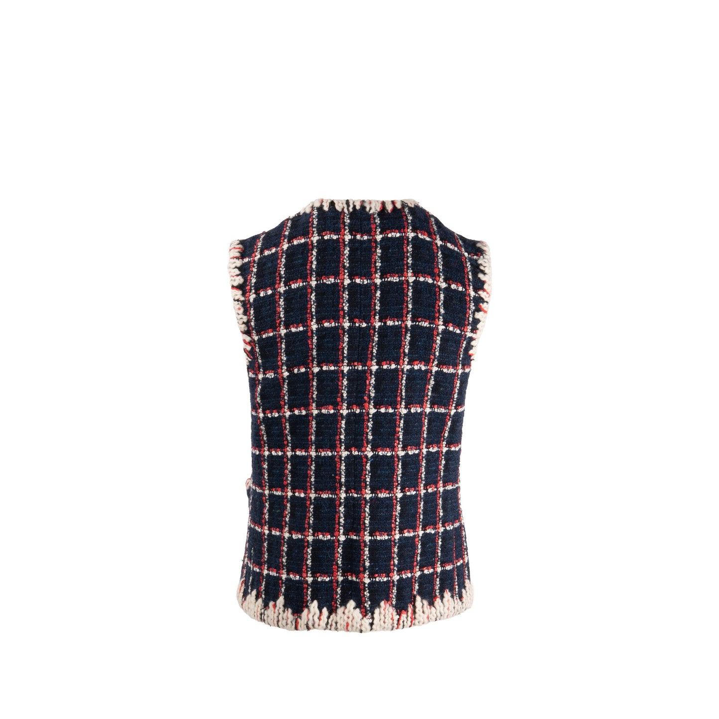 Chanel Size 38 19K Tweed Vest Wool/Cotton Multicolour