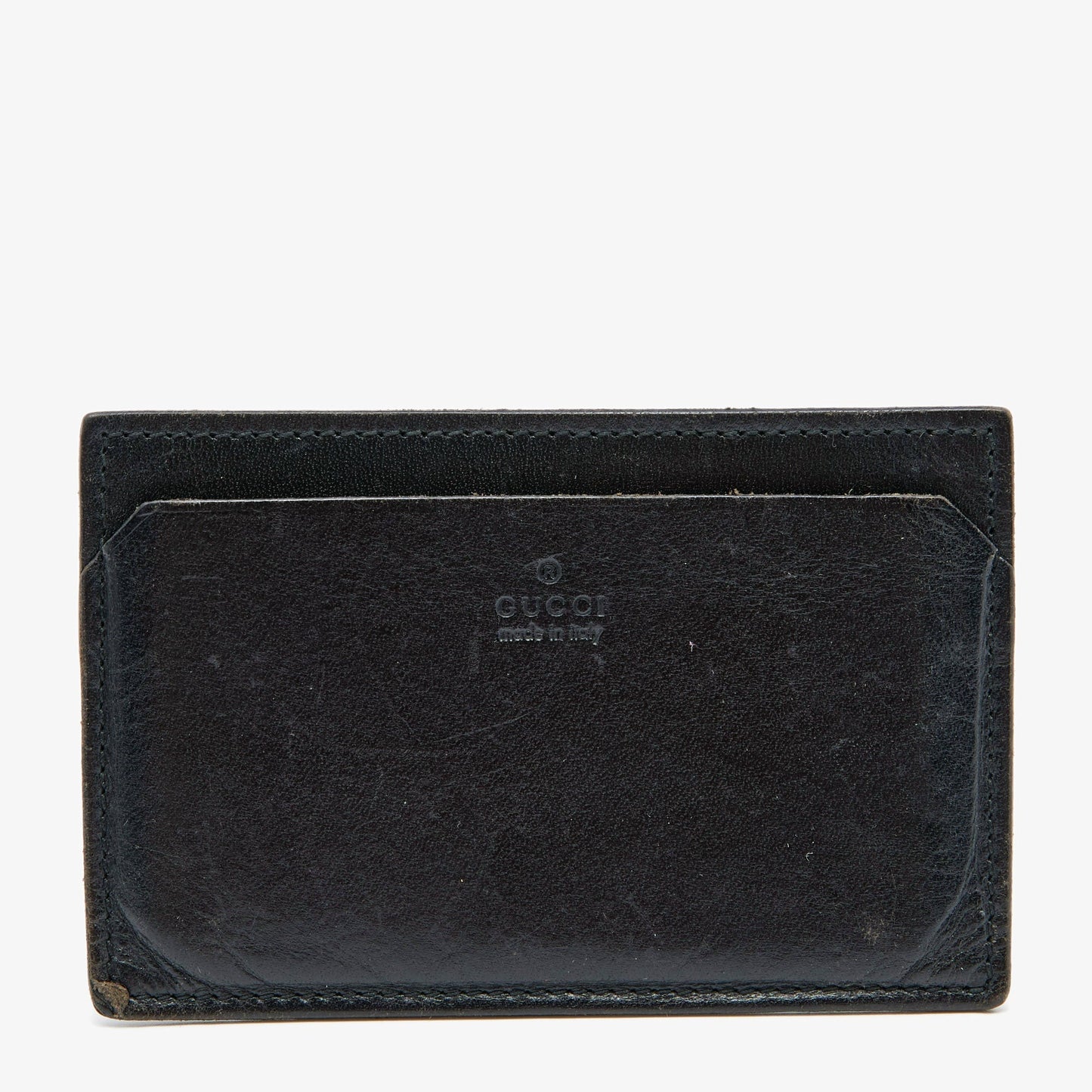 Luxury Gucci Trending 2025 Black Leather Card Holder