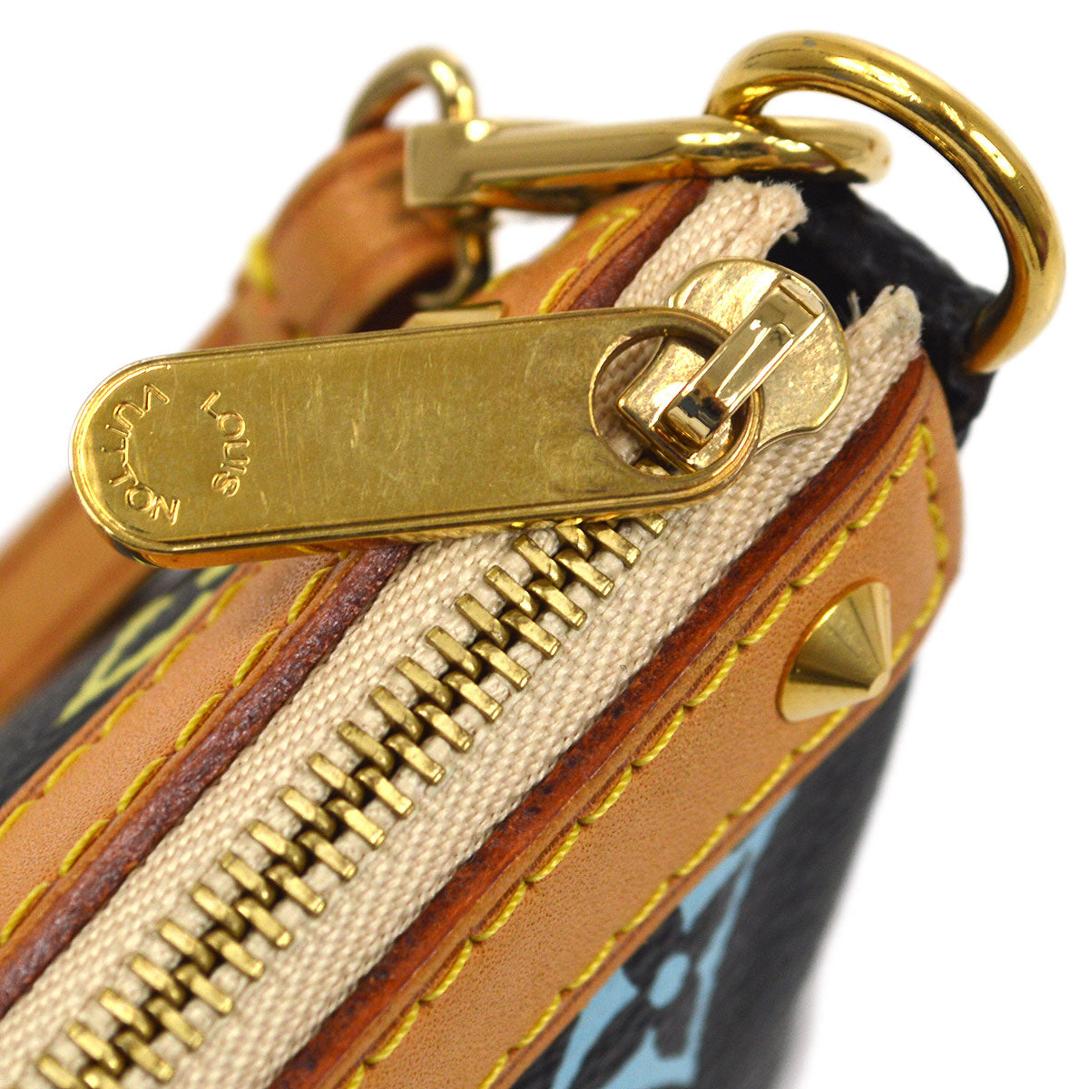 Louis Vuitton 2007 Black Multicolor Pochette Accessoires M92648