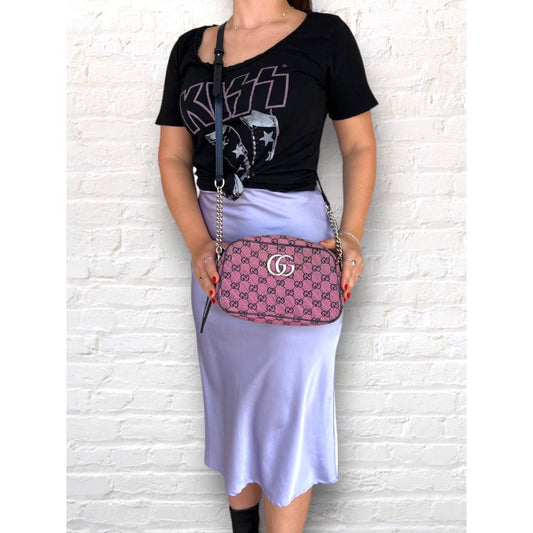 Luxury Gucci GG Canvas Small Marmont Matelassé Crossbody Bag