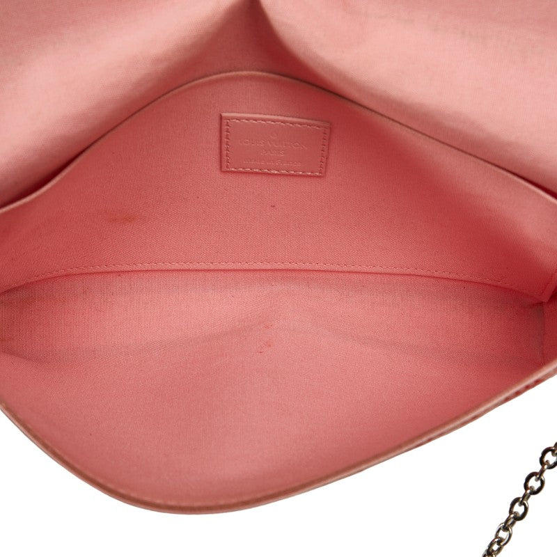 Louis Vuitton Monogram Vernis Jungle Pochette Felice Shoulder Bag M62359 Pink Patent Leather  Louis Vuitton