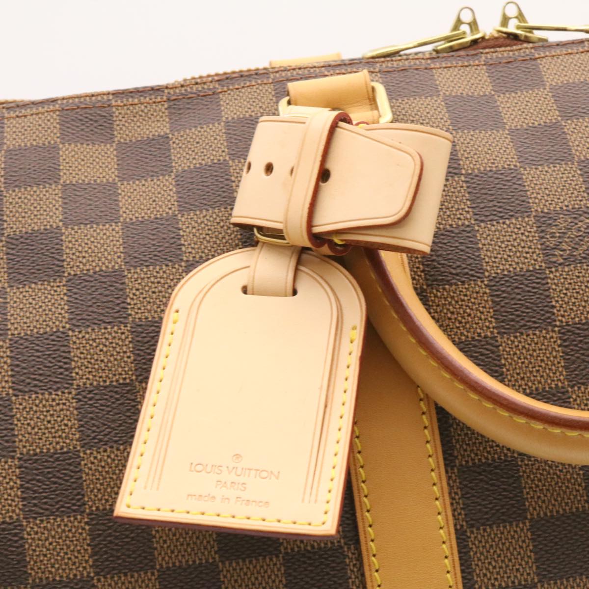 LOUIS VUITTON Damier Ebene Keepall 45 Boston Bag LV 26495S