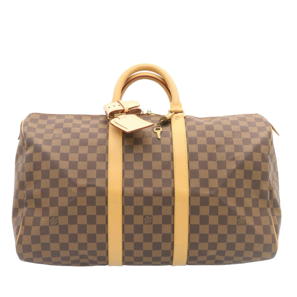 LOUIS VUITTON Damier Ebene Keepall 45 Boston Bag LV 26495S