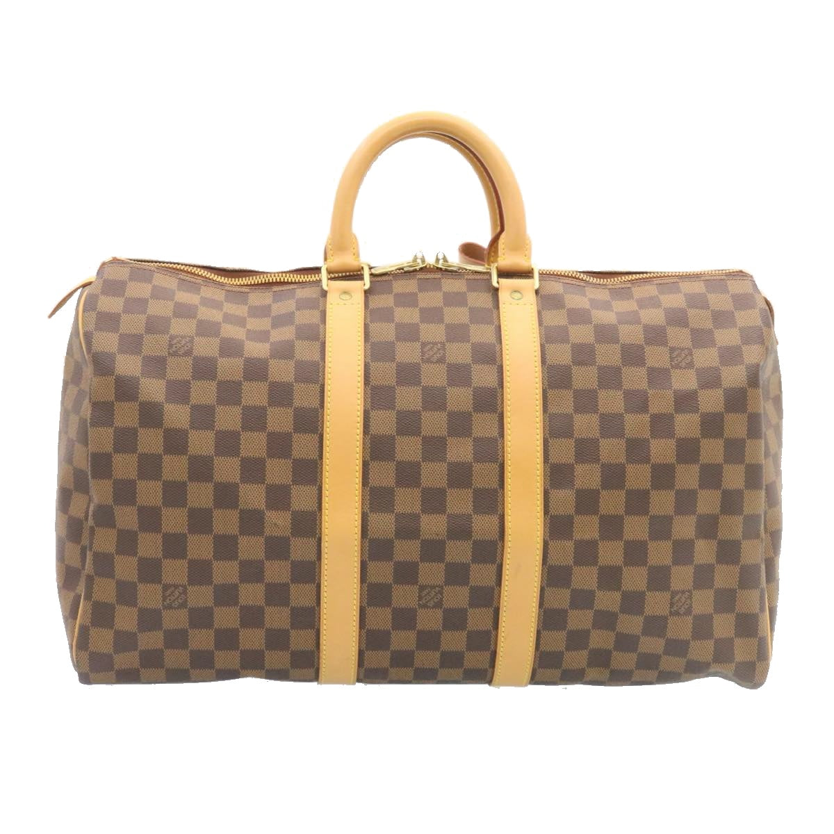 LOUIS VUITTON Damier Ebene Keepall 45 Boston Bag LV 26495S