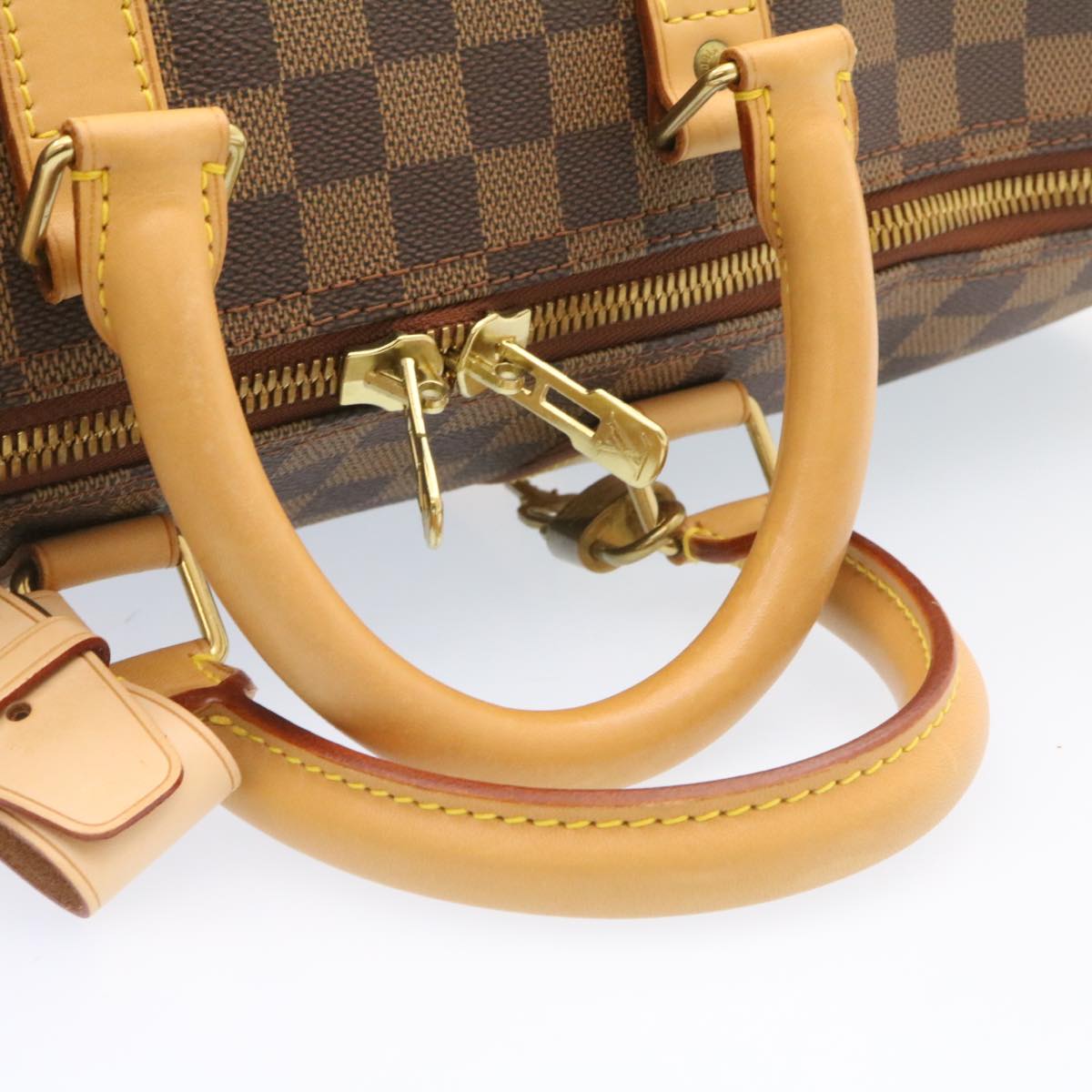 LOUIS VUITTON Damier Ebene Keepall 45 Boston Bag LV 26495S