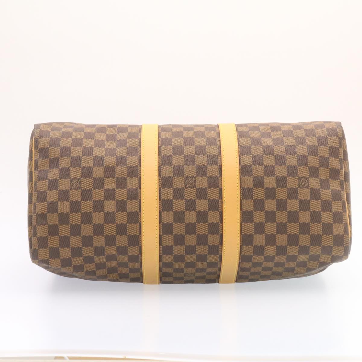 LOUIS VUITTON Damier Ebene Keepall 45 Boston Bag LV 26495S