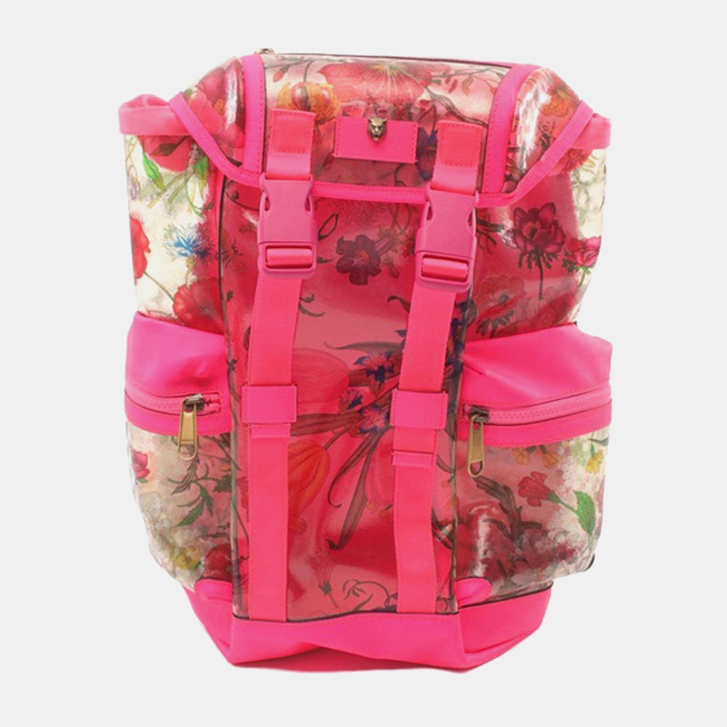 Luxury Gucci Trending 2025 PVC Flora Techpack Backpack