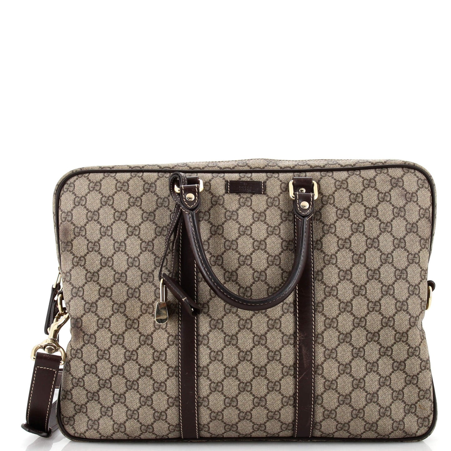 Luxury Gucci Trending 2025 Convertible Briefcase GG Coated Canvas Large