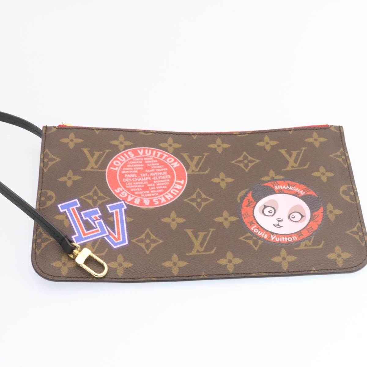 LOUIS VUITTON Monogram World Tour Neverfull MM Tote Bag M42844 LV 26563S