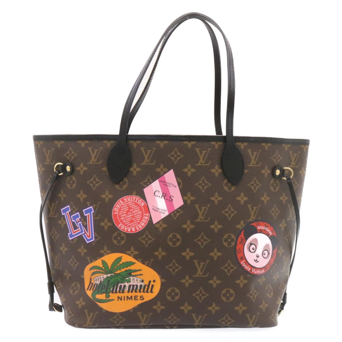 LOUIS VUITTON Monogram World Tour Neverfull MM Tote Bag M42844 LV 26563S