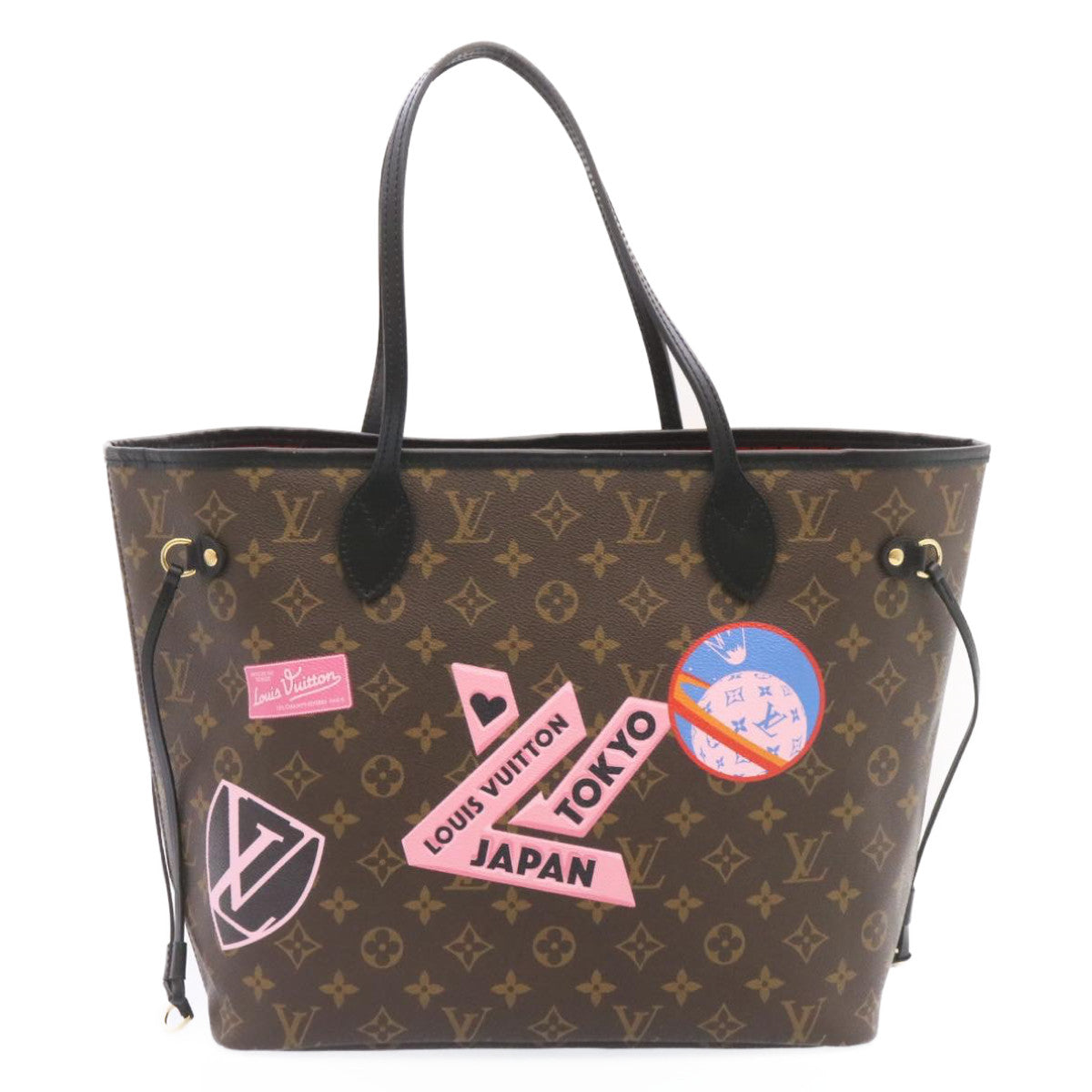LOUIS VUITTON Monogram World Tour Neverfull MM Tote Bag M42844 LV 26563S