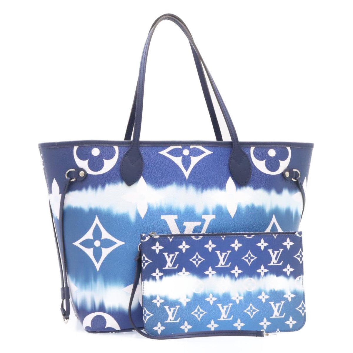 LOUIS VUITTON Monogram Escal Neverfull MM Tote Bag Blue M45128 LV 26573S