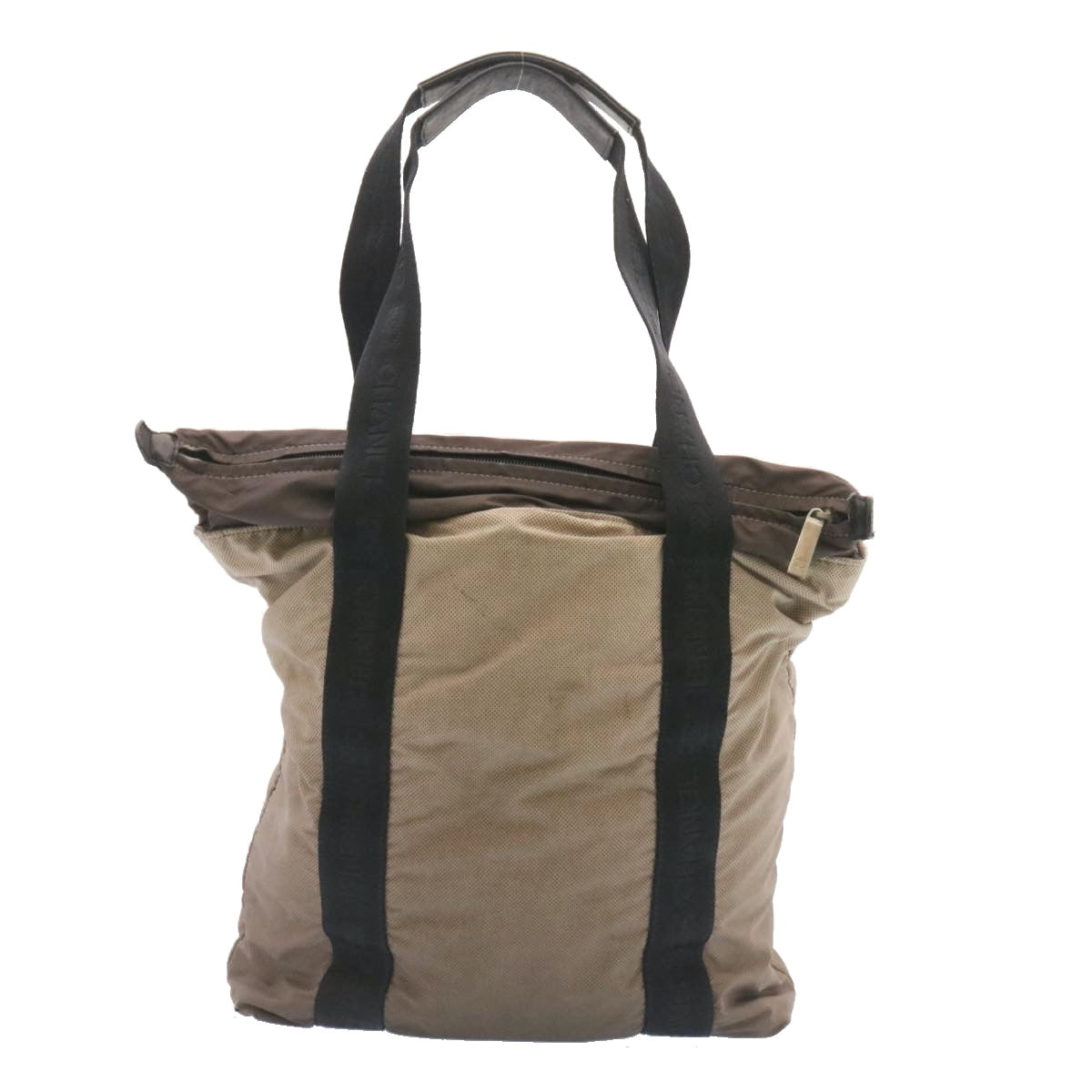 Luxury Chanel Tote Bag Nylon Brown CC  26722A