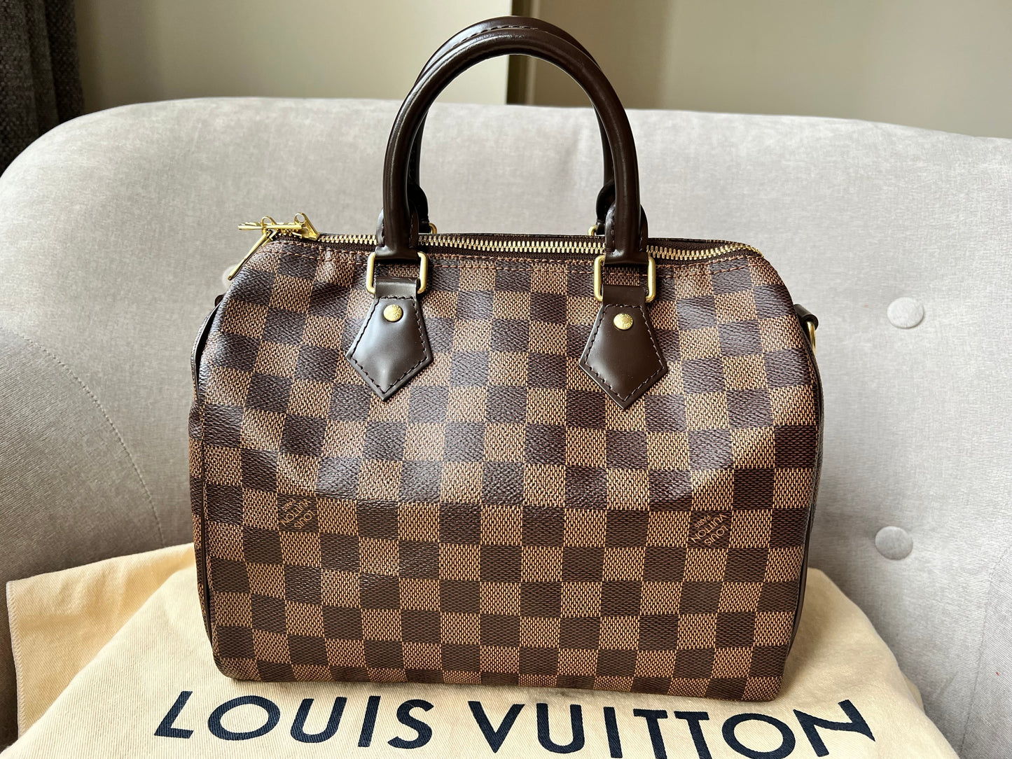 Louis Vuitton Speedy 25 Bandouliere Damier Ebene (RRP £1,420)